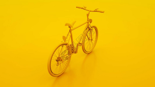 黄色自行车最小概图片
