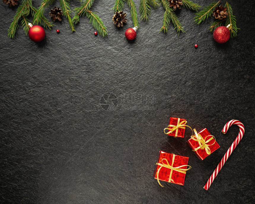 美丽的焦糖甘蔗圣诞树新年的礼物图片