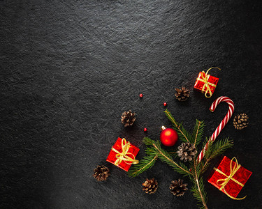 美丽的焦糖甘蔗圣诞树新年的礼物图片