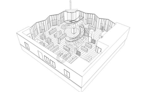 3D插图草图大纲图片