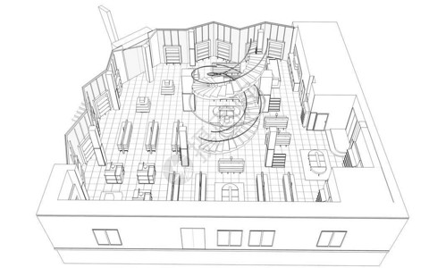 3D插图草图大纲图片