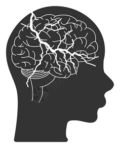 肿瘤x展架设计脑癌光栅图标平心脑癌符号在白色背景