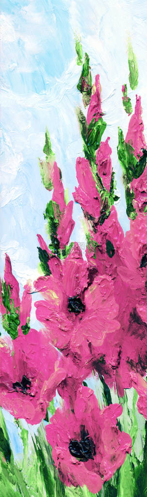 振奋的粉红手以现代康瓦艺术家卡片设计风格图片