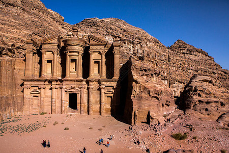 约旦佩特拉的岩石和古代建筑美容约旦佩特图片