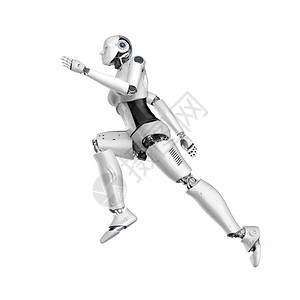 3D使女半机器人或机器人在白色上单图片