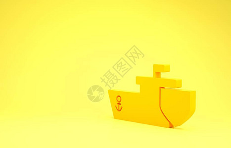 黄色船图片