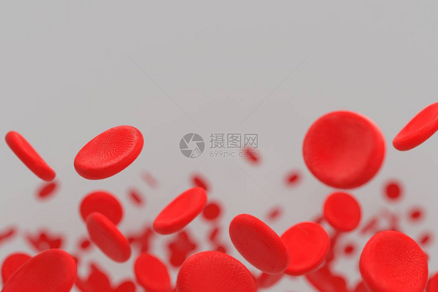 红细胞或红细胞的3d渲染红细胞的插图图片