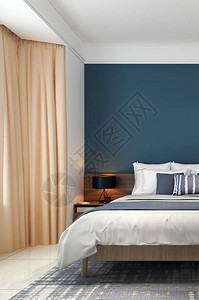 现代卧室内设计和墙壁纹理图片