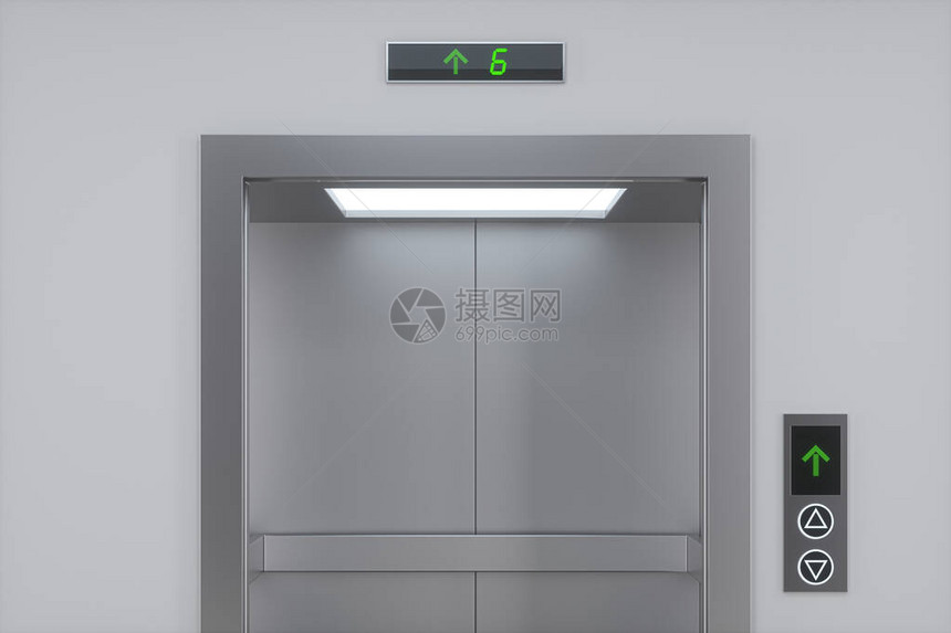 走廊的电梯3D翻接图片