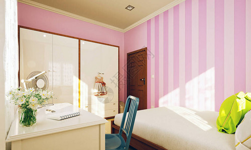 3d渲染现代卧室图片