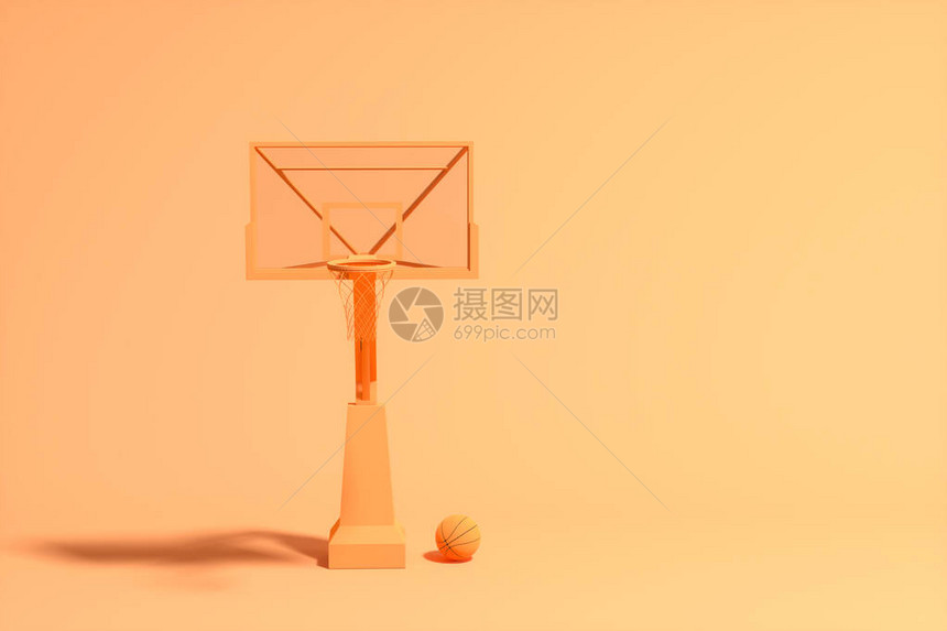 3D篮球台模型3D投影图片