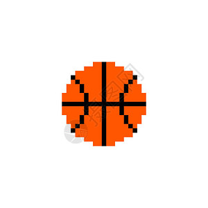 篮球像素艺术图标图片