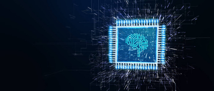 人工智能AI机器学习和现代计算机技术概念商业技术互联网和络概念图片