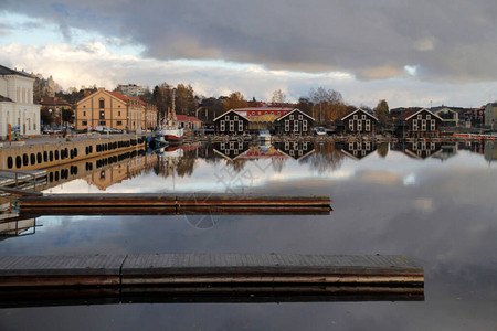 瑞典湖景图片