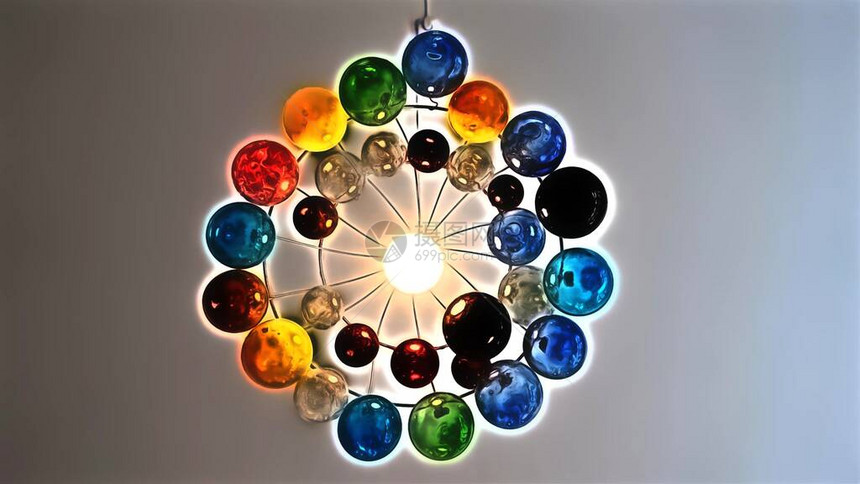 数字石油颜色风格代表由彩色球体图片