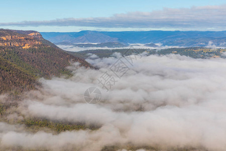 澳大利亚蓝山Katoomba附近Jamison山图片