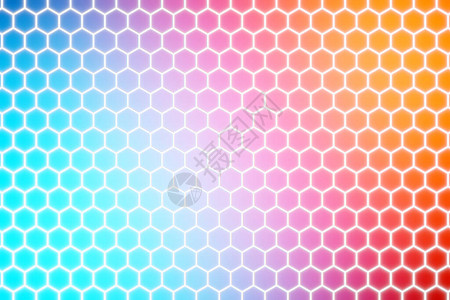 蜂蜜的彩色蜂窝单色蜂窝的3d插图简单的几何六边形图案图片
