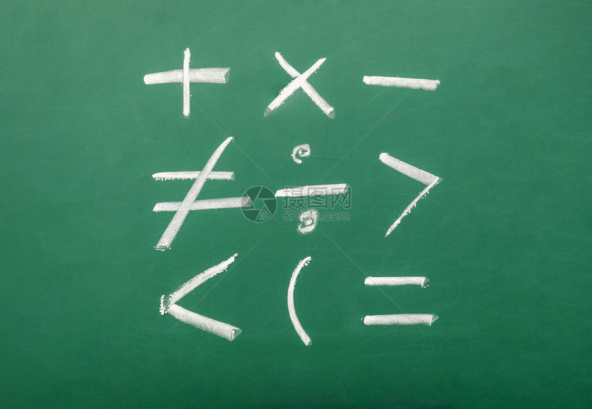 黑板上写的数学符号图片