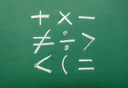 黑板上写的数学符号背景图片