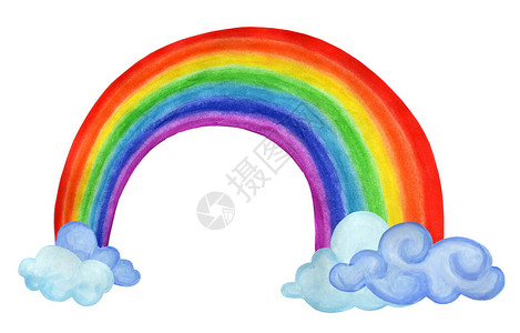 云彩中的彩虹图片