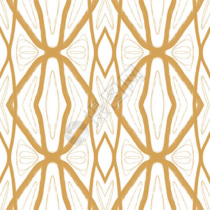 卡哇伊舒适方形无缝图案新年金色菱形线白色背景带纹理的平面数字艺术用于包装纸织物纺织品胶带壁纸背景图片
