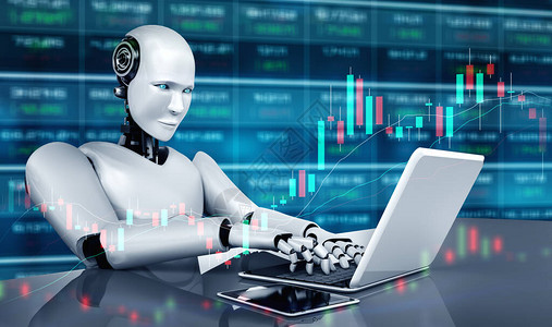 由人工智能机器人控制的未来金融技术图片
