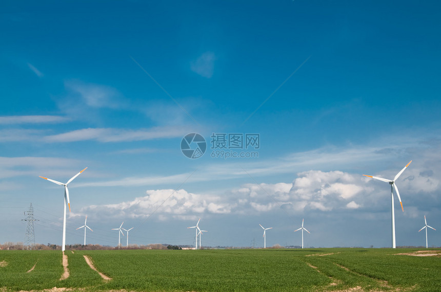 风力涡轮机农场图片