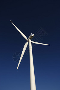 现代白色风力涡轮机或制造图片