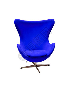 孤立的软蓝色时尚椅子图片