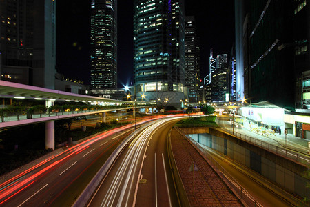 香港夜间交通图片