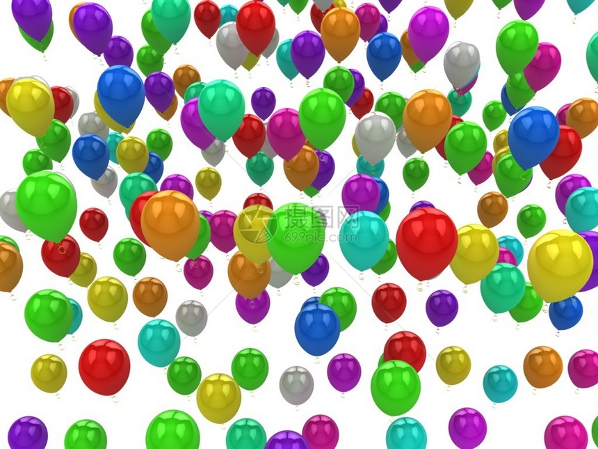 彩色气球海图片
