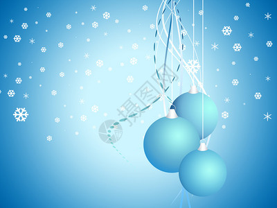 雪蓝色背景上的卡通圣诞钟声图片