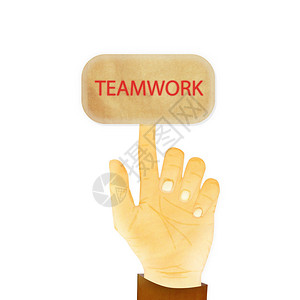 纸质指向团队合作的手势图片