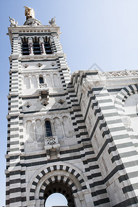 大教堂NotreDamedelaGarde在马赛图片