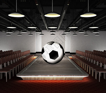 时装展览讲台的足球舞会概念插图位图片