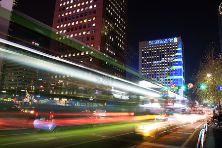 韩国首尔美丽的夜景图片