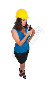 工作现场的女建筑工人图片