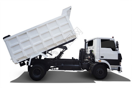 工业运输卡车白色背景的图片
