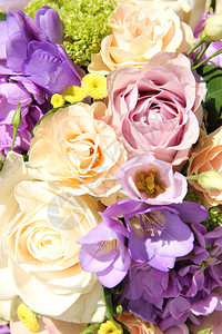色彩柔和的新娘花束图片