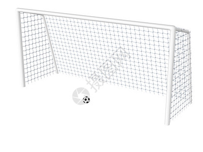数字化足球目标和球白背景的插图以背景图片