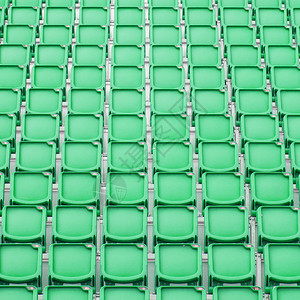 运动体育场的绿色席位为公众图片