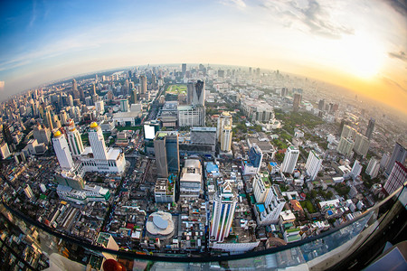 顶视图城市曼谷泰国图片