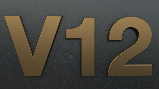 V12标志标签徽章徽章或设图片