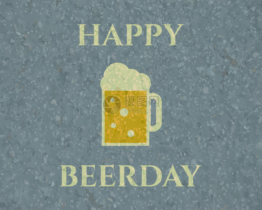 快乐的啤酒节背景海报和横幅设计模板复古的颜色可用作图标图片