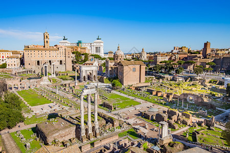 意大利罗马的罗马广场背景图片