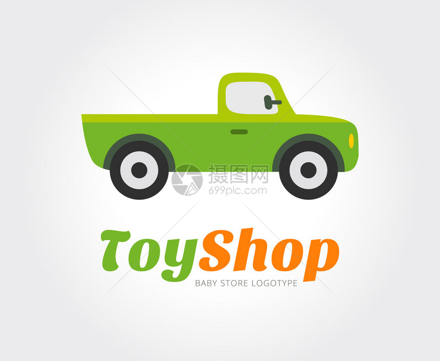 用于品牌和设计的玩具车标志图片