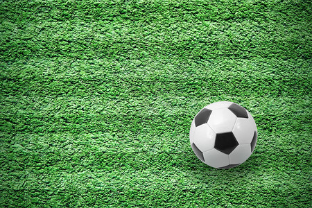 绿线球场上的足球或足球图片
