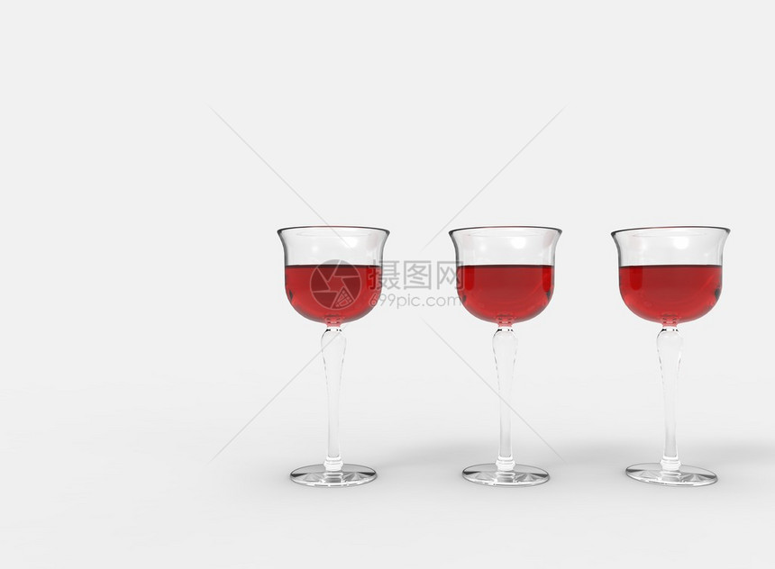 3杯葡萄酒图片