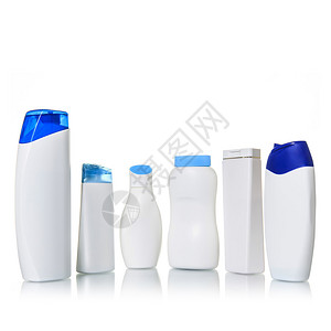 白色背景的空白塑料瓶子图片
