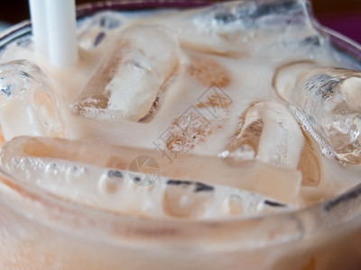 泰国冰奶茶的特写背景图片